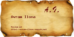 Avram Ilona névjegykártya